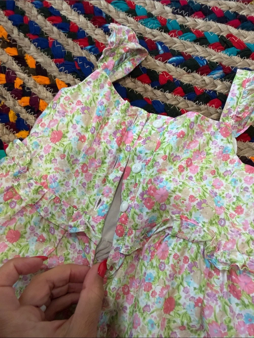 Janie and Jack Pink Floral Sundress with White Bloomers 18-24M